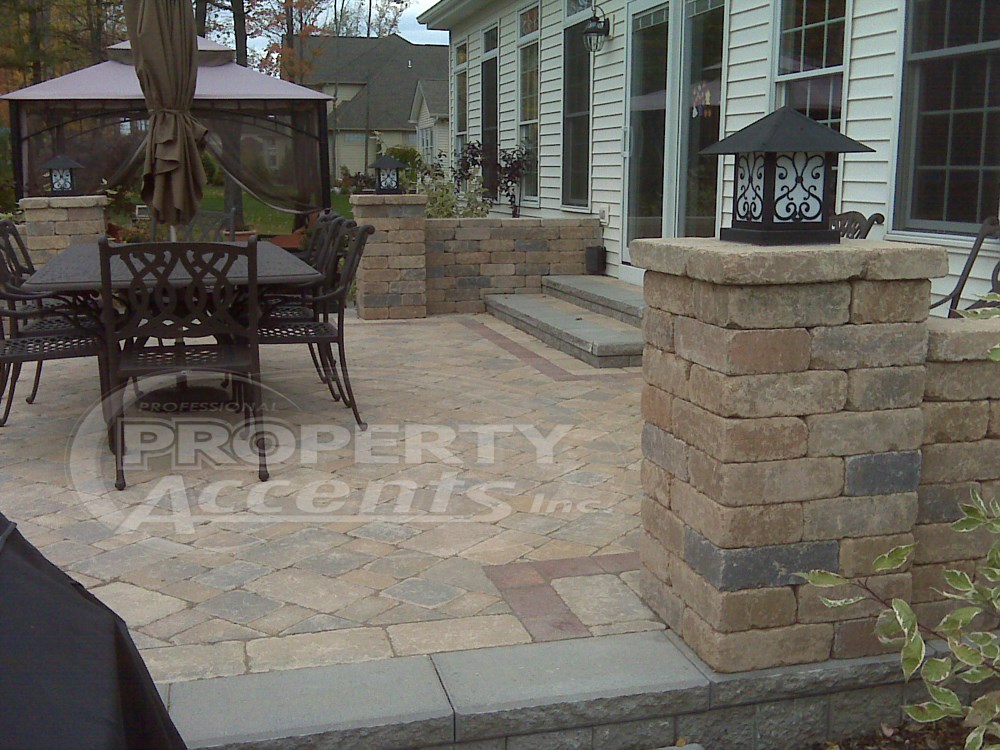 Stone Patios And Walls Orchard Park New York Ny Elevated Patio With Stone Walls Photo 3