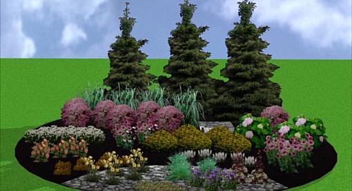 Island Perennial Bed